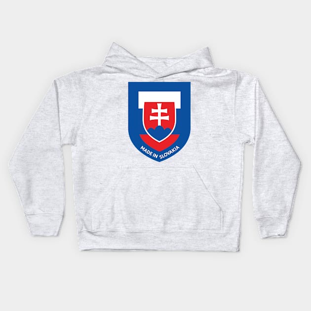 Slovakian flag sticker Kids Hoodie by scotmccormack